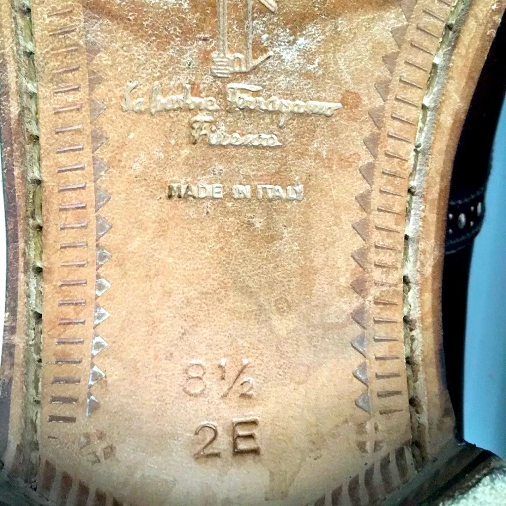 Salvatore Ferragamo Loafers Burgundy Tassel Slip On Shoes SZ 8.5 Made In Italy - Picture 8 of 12